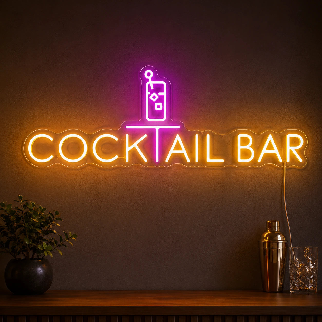 Cocktail Bar Brick Neon Sign LED Neon Sign high-converting product image