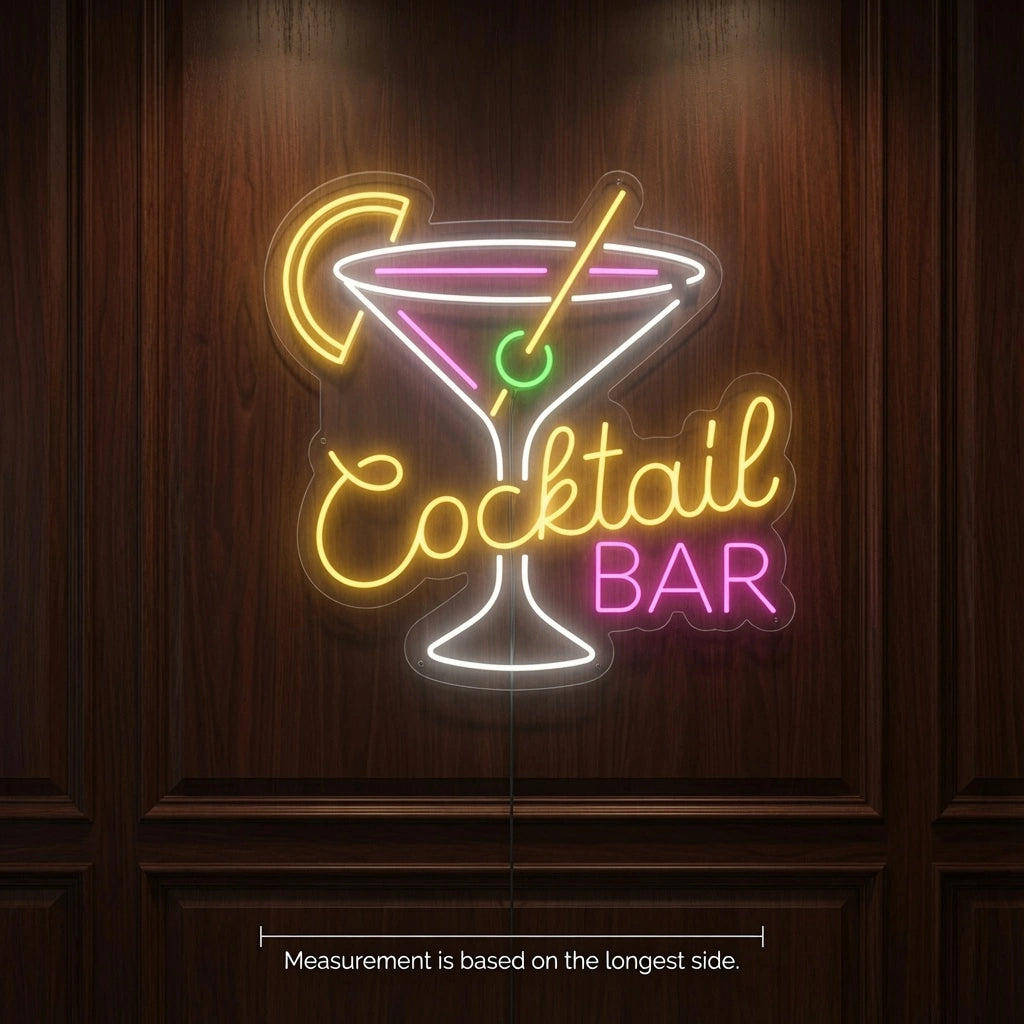 Cocktail Bar LED Neon Sign Home Wall Art - 04 Size Image