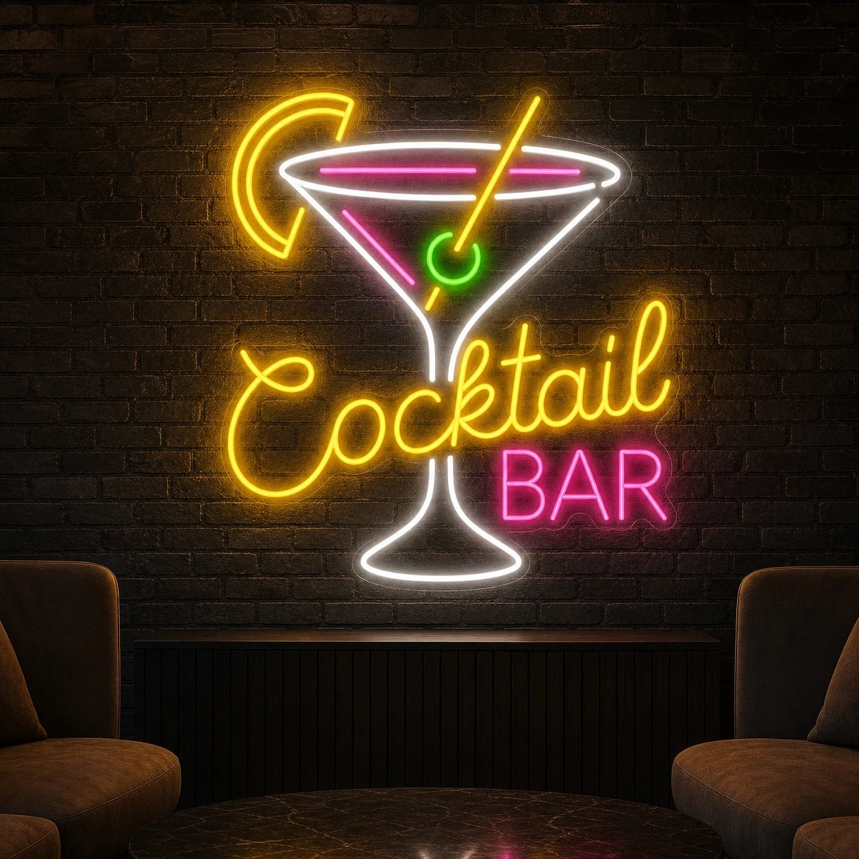 Cocktail Bar Martini LED Neon Sign Garage Neon Sign - Shineneon