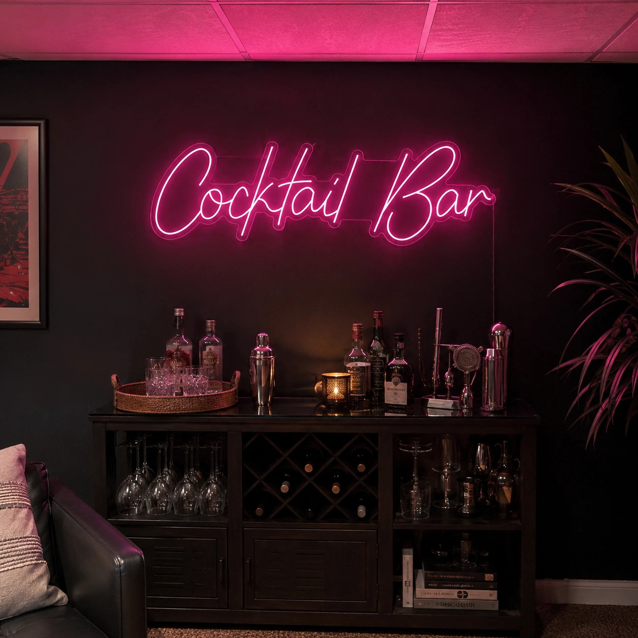 Cocktail Bar Wall LED Neon Sign - 03 Real Lifestyle Scene