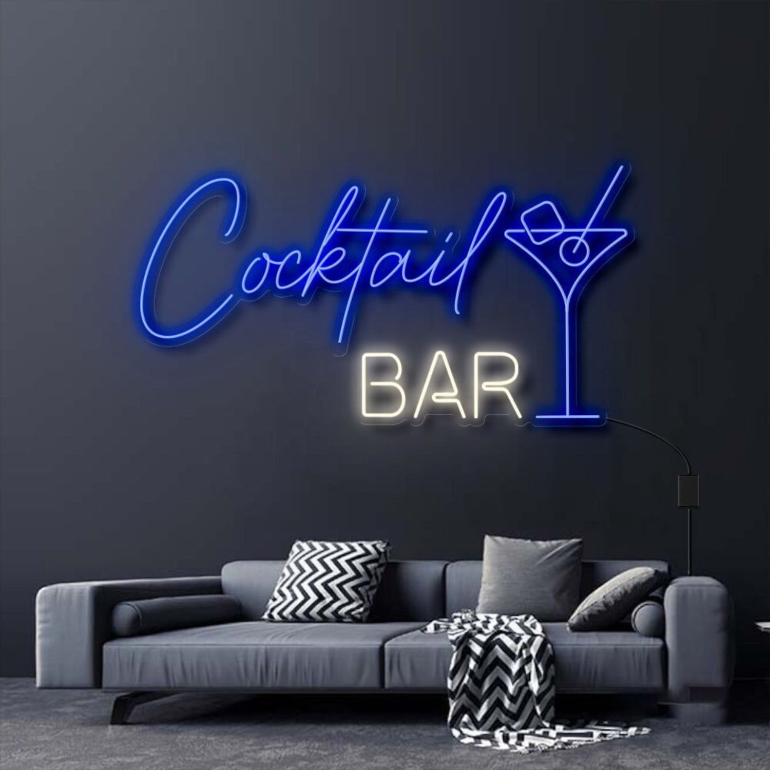 Cocktail Bar With Martini Drink Neon Sign For Bars And Social Spaces | Shineneon