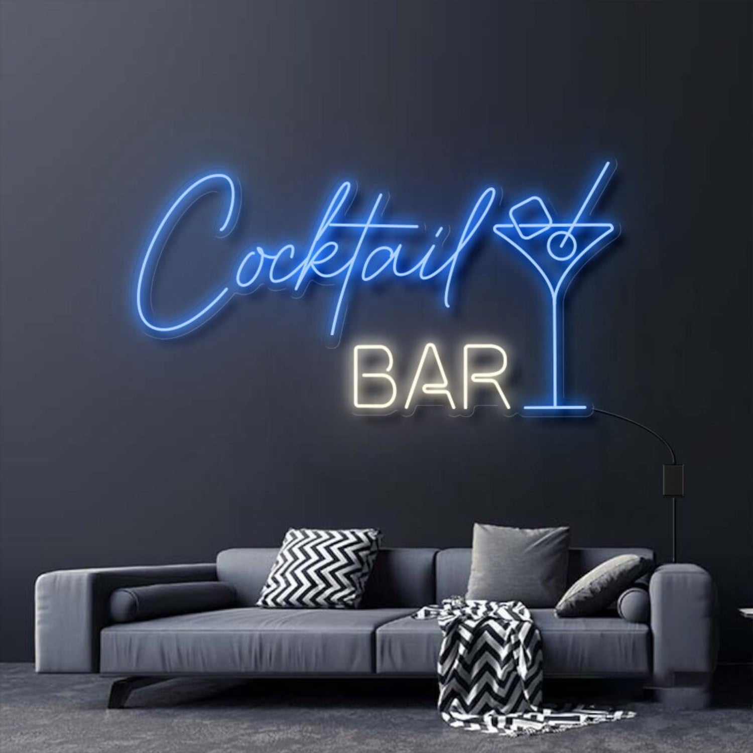 Cocktail Bar With Martini Drink Neon Sign For Bars And Social Spaces | Shineneon