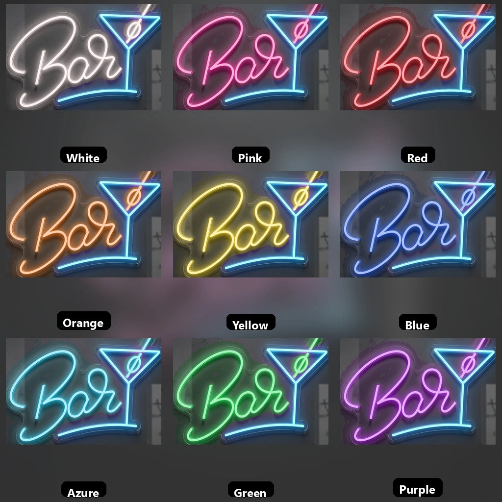 Cocktail Business LED Neon Sign Wall Decor - 05 Color Grid