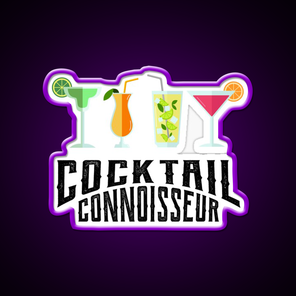 Cocktail Connoisseur Cool Cocktail Lover Bar Decor Led Neon Sign Rgb Color - LED neon sign view 9