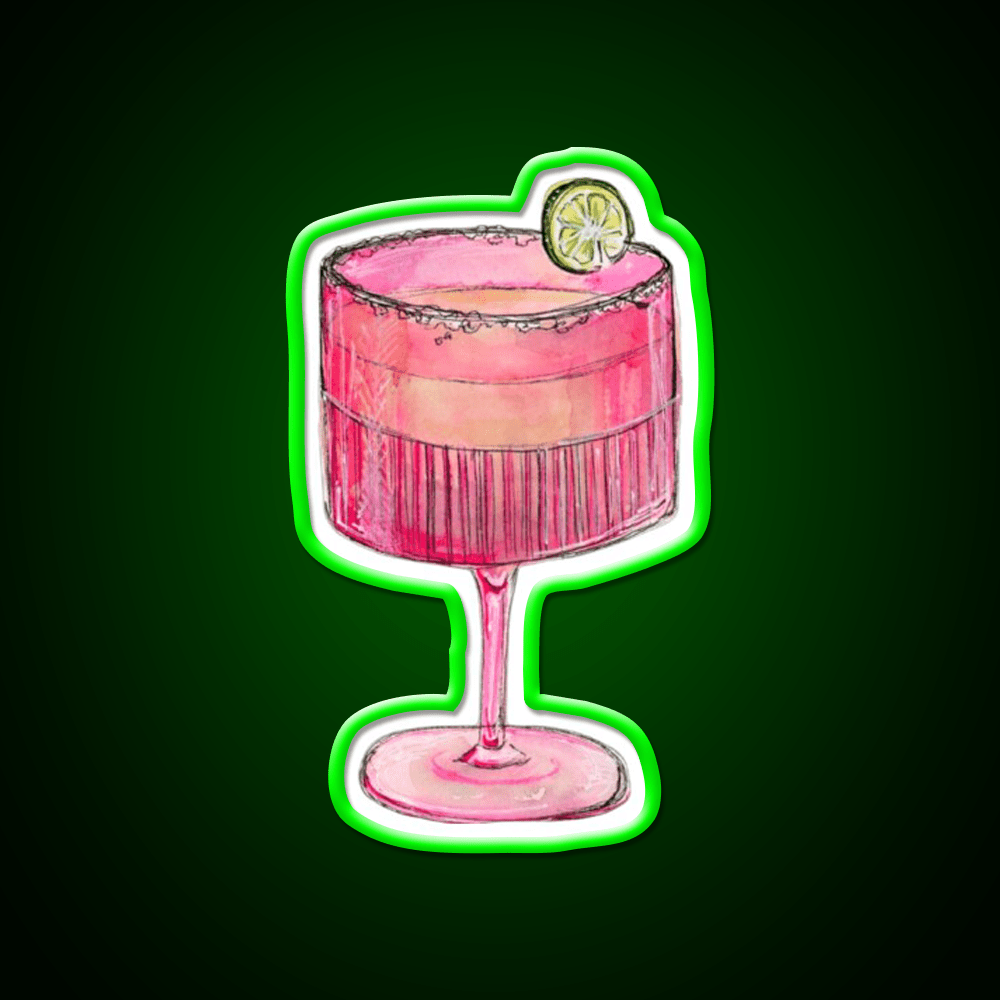 Cocktail Glass Cocktail Bar Decor Led Neon Sign Rgb Color - Shineneon