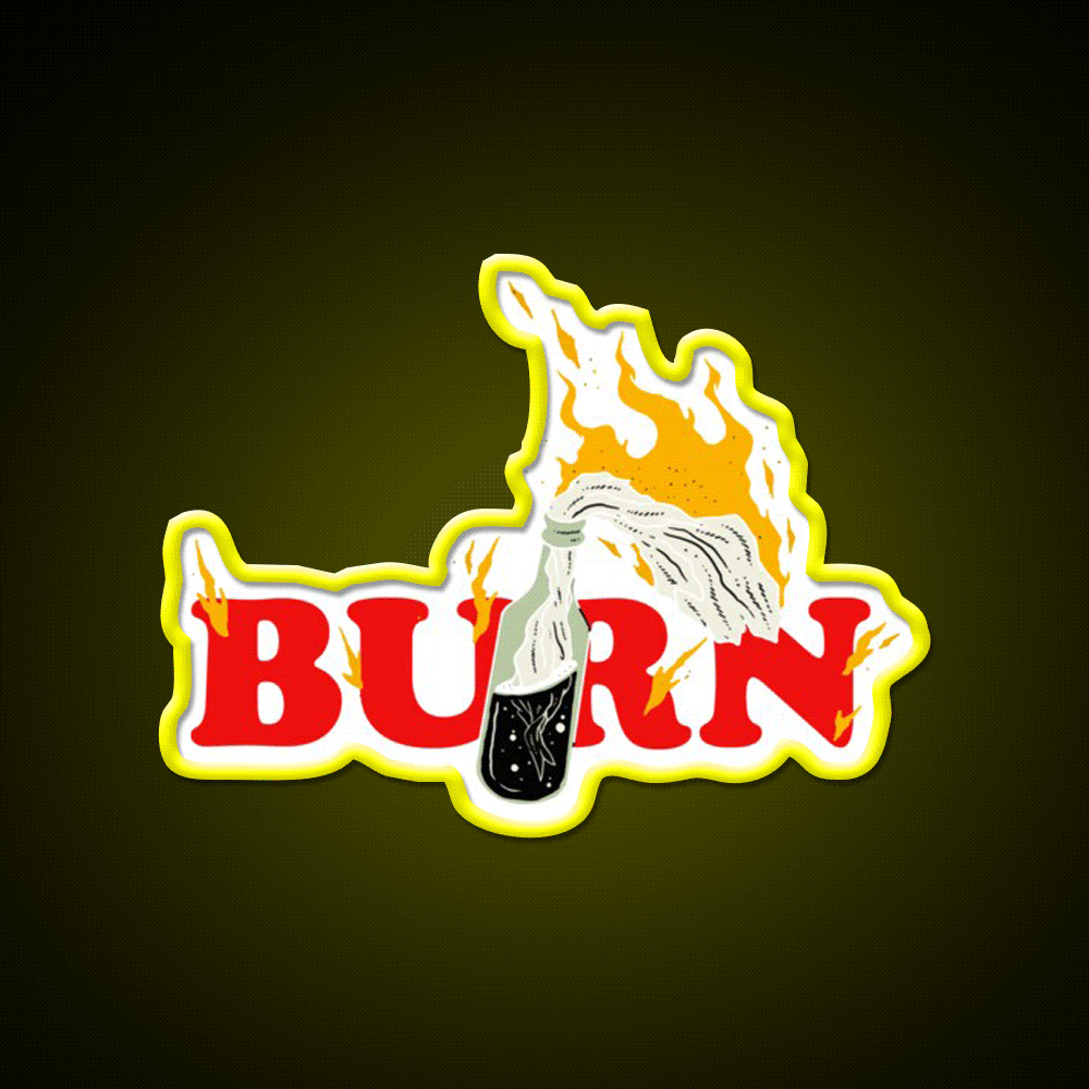 Cocktail Molotov Cocktail Bar Decor Led Neon Sign Rgb Color - Custom LED neon sign front view