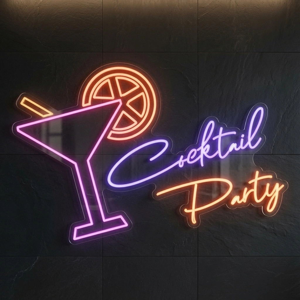 Cocktail Party LED Neon Sign Home Wall Art - 04 Size Image