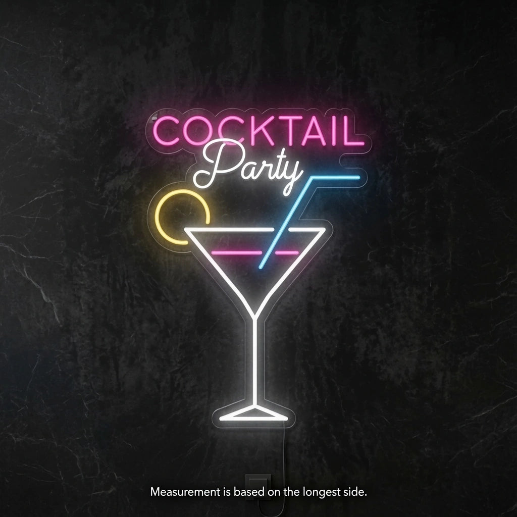 Cocktail Party LED Neon Sign Wall Neon Sign - 04 Size Image