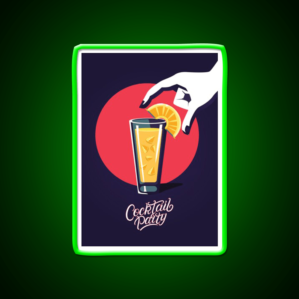 Cocktail Retro Poster Dring Vintage Party Drink Tequila Led Neon Sign Rgb Color - Shineneon