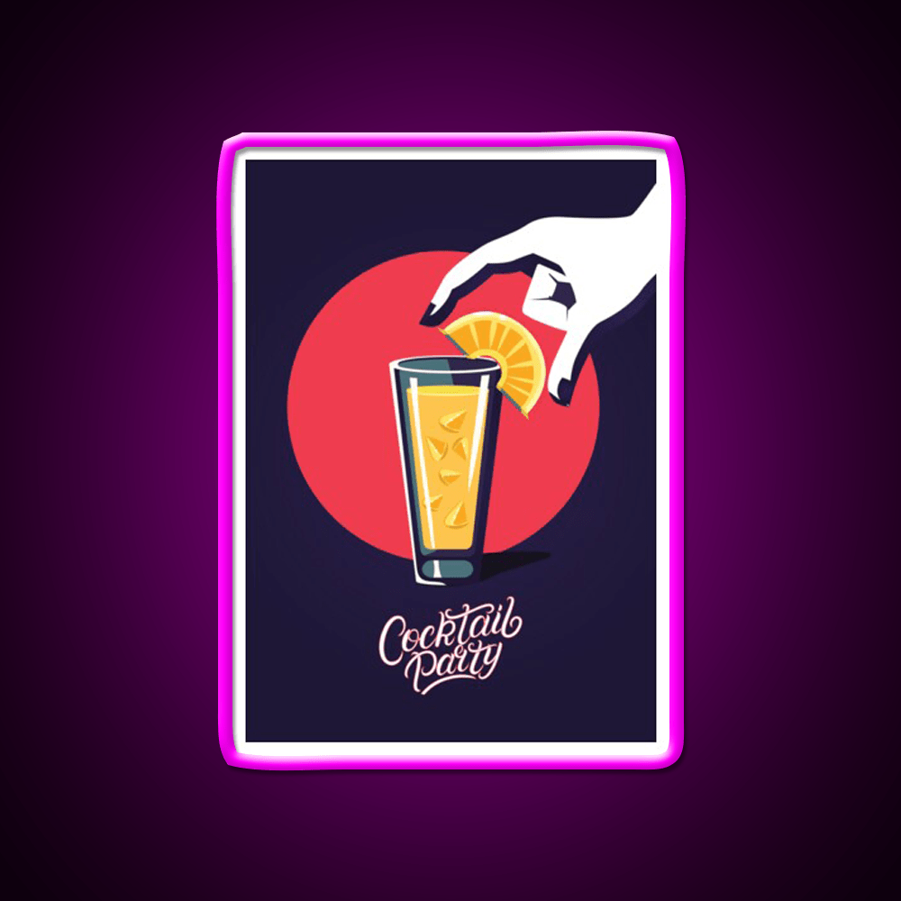 Cocktail Retro Poster Dring Vintage Party Drink Tequila Led Neon Sign Rgb Color - Shineneon