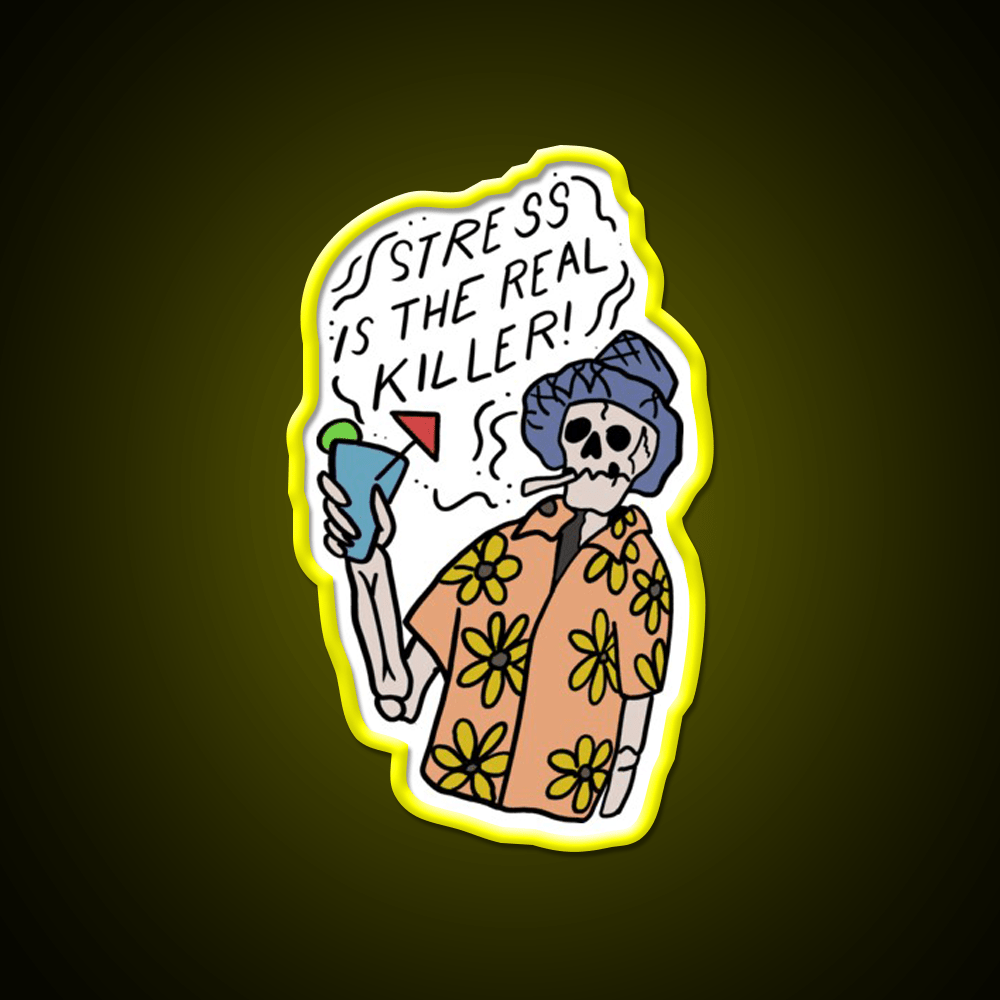 Cocktail Stress Is The Real Killer Cocktail Bar Decor Led Neon Sign Rgb Color - Shineneon