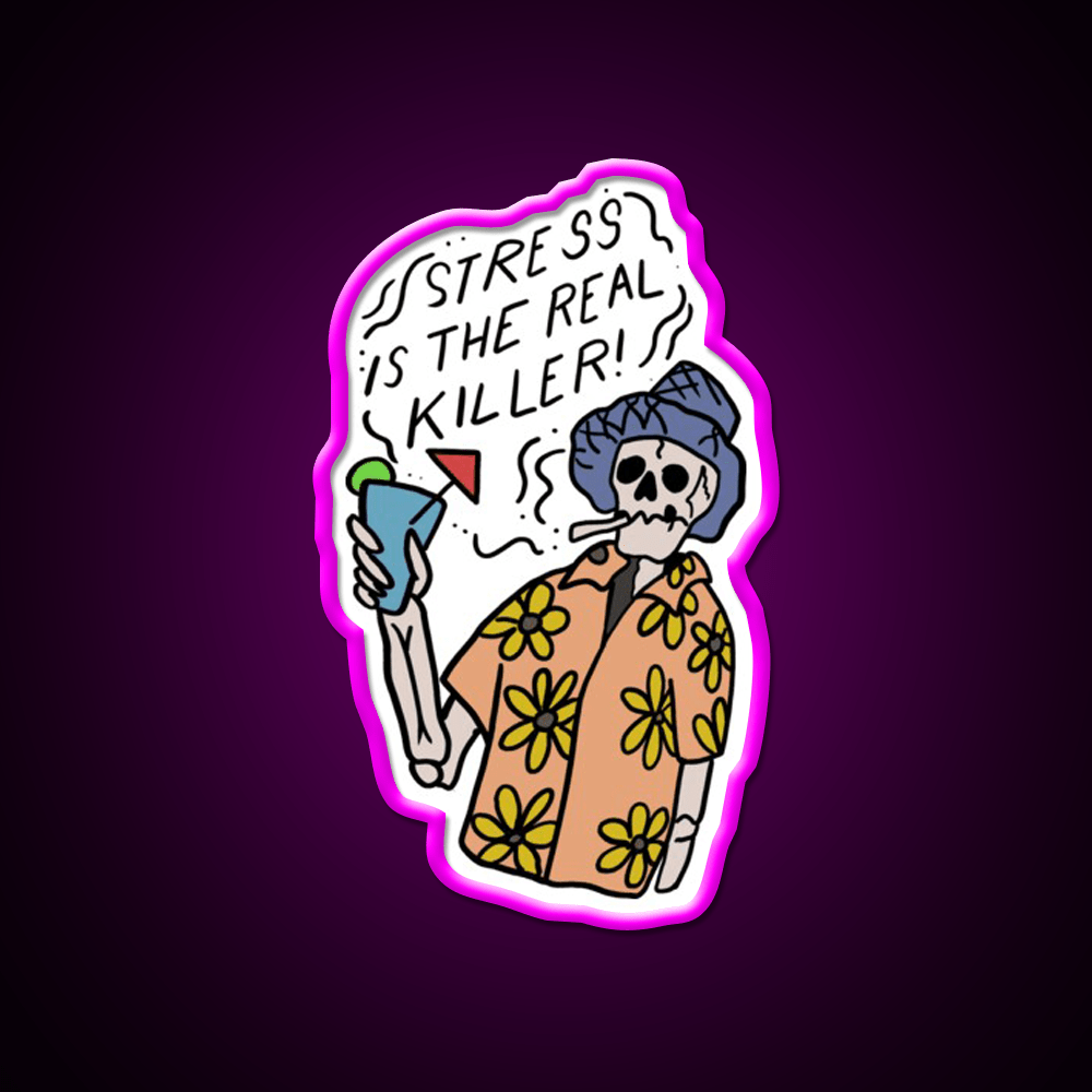Cocktail Stress Is The Real Killer Cocktail Bar Decor Led Neon Sign Rgb Color - Shineneon