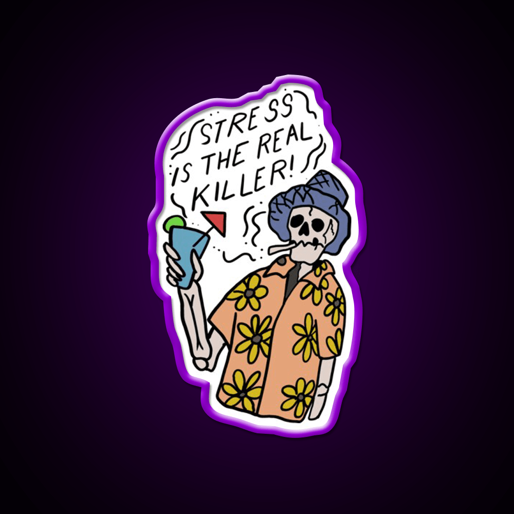 Cocktail Stress Is The Real Killer Cocktail Bar Decor Led Neon Sign Rgb Color - Shineneon