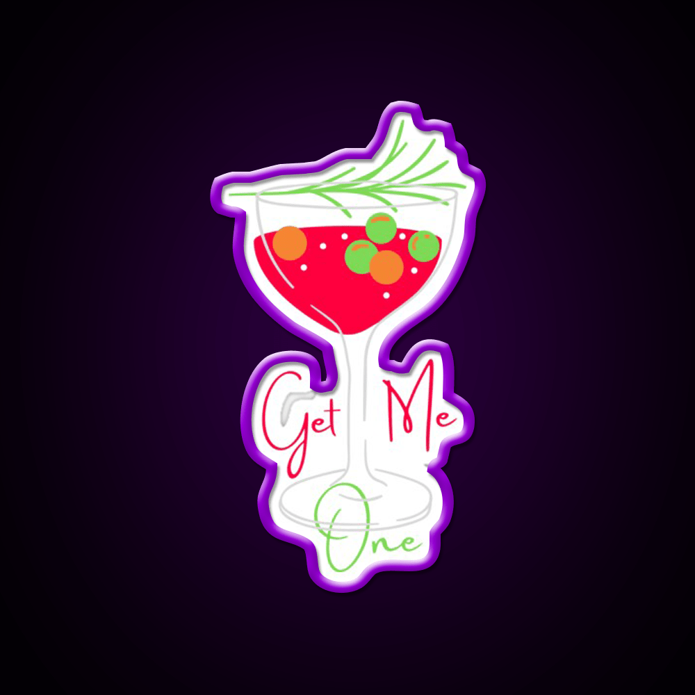 Cocktail Summer Get Me One Cocktail Bar Decor Led Neon Sign Rgb Color - Shineneon