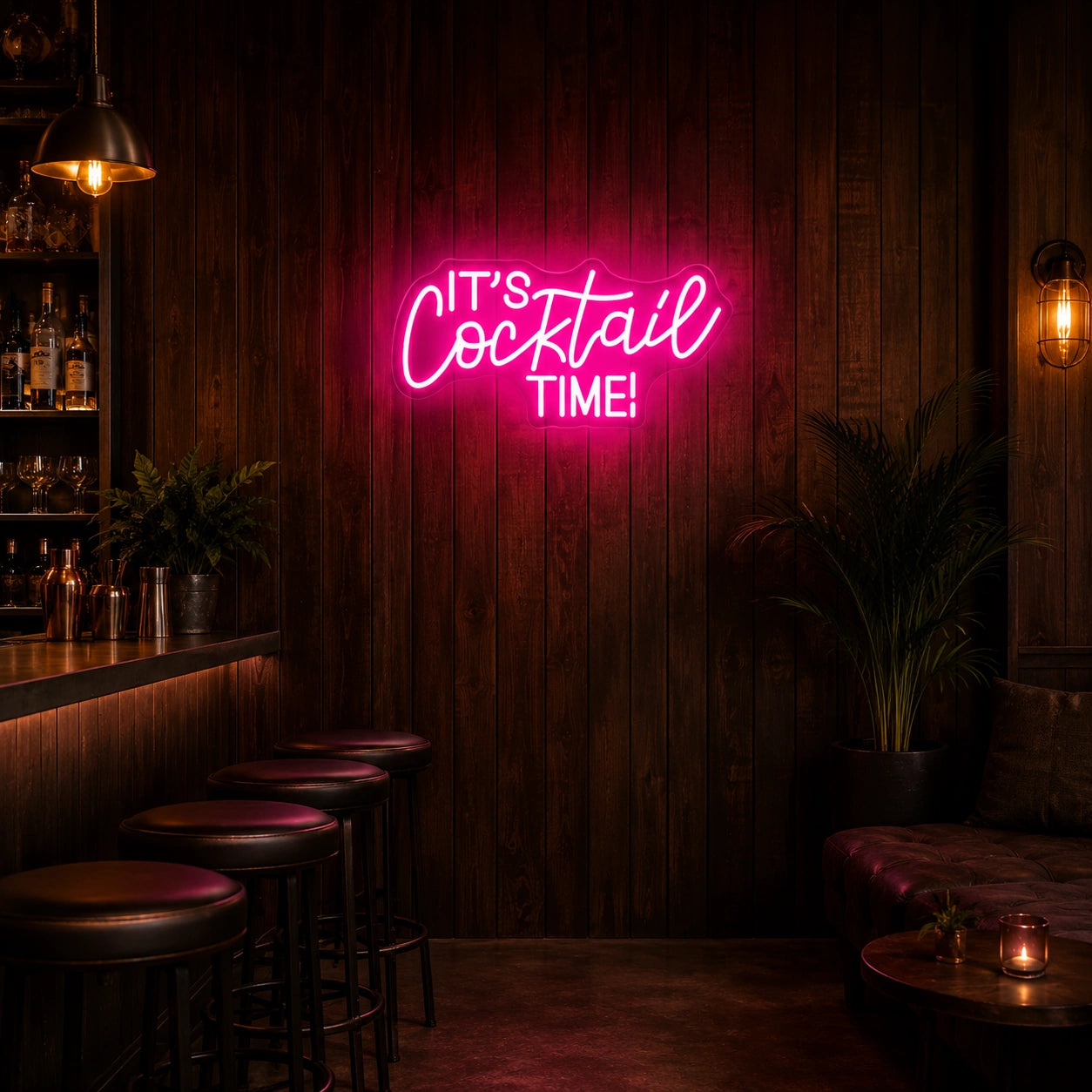 Cocktail Time LED Neon Sign - 04 Size Image