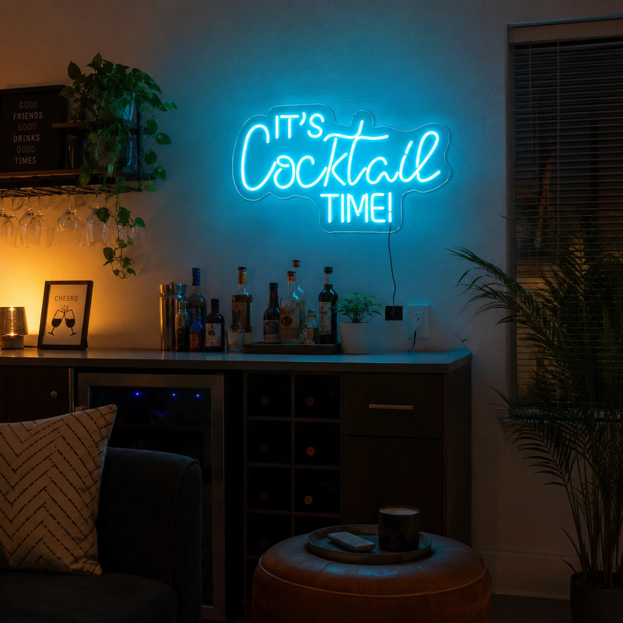 Cocktail Time Neon Sign LED Neon Sign real lifestyle scene