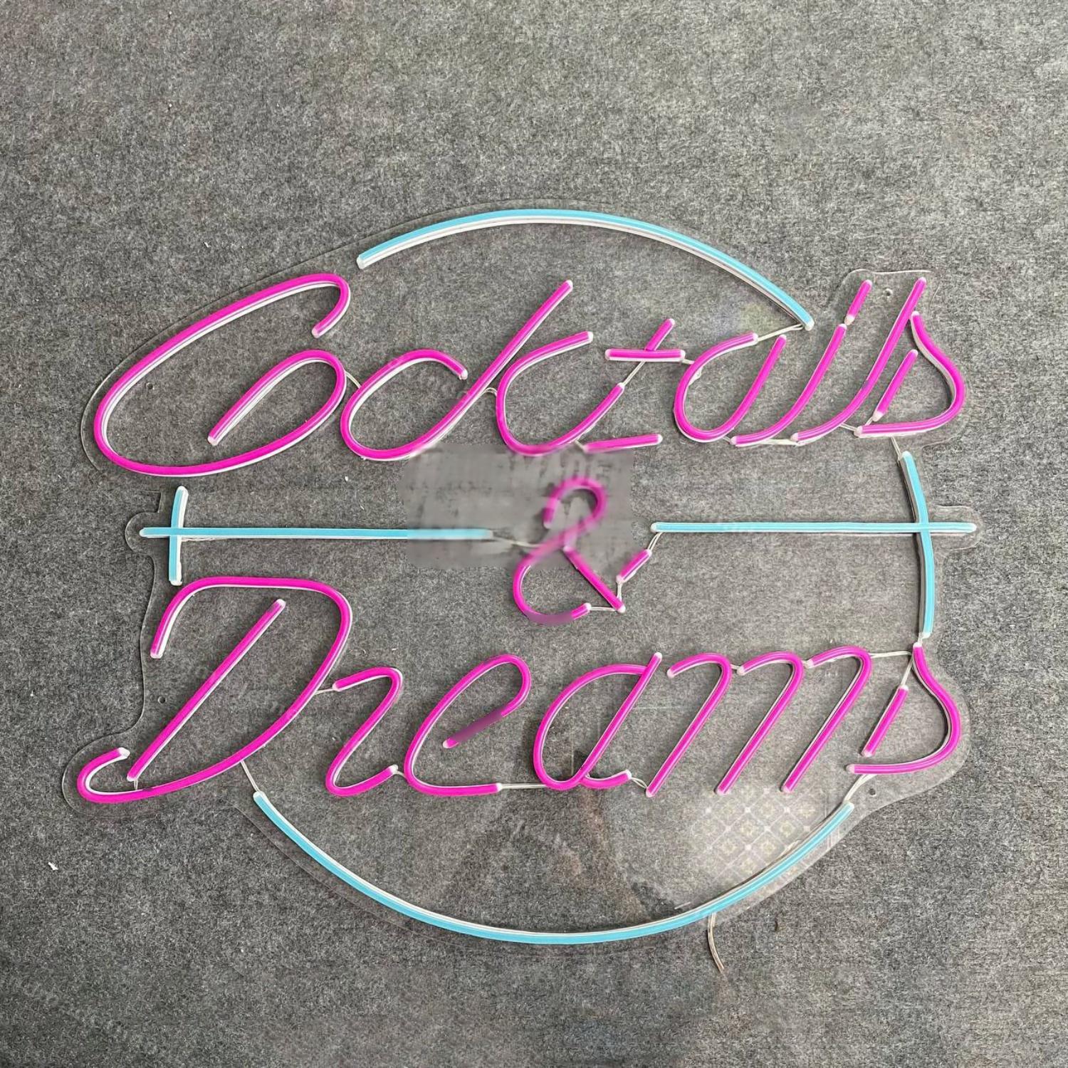 Cocktails And Dreams Led Neon Sign Bar Led Neon Sign Led Decor | Shineneon