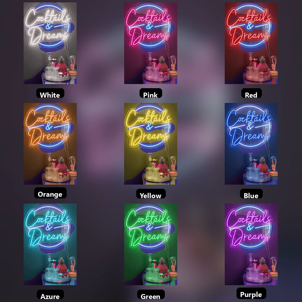 Cocktails And Dreams LED Neon Sign Wall Neon Sign - Shineneon