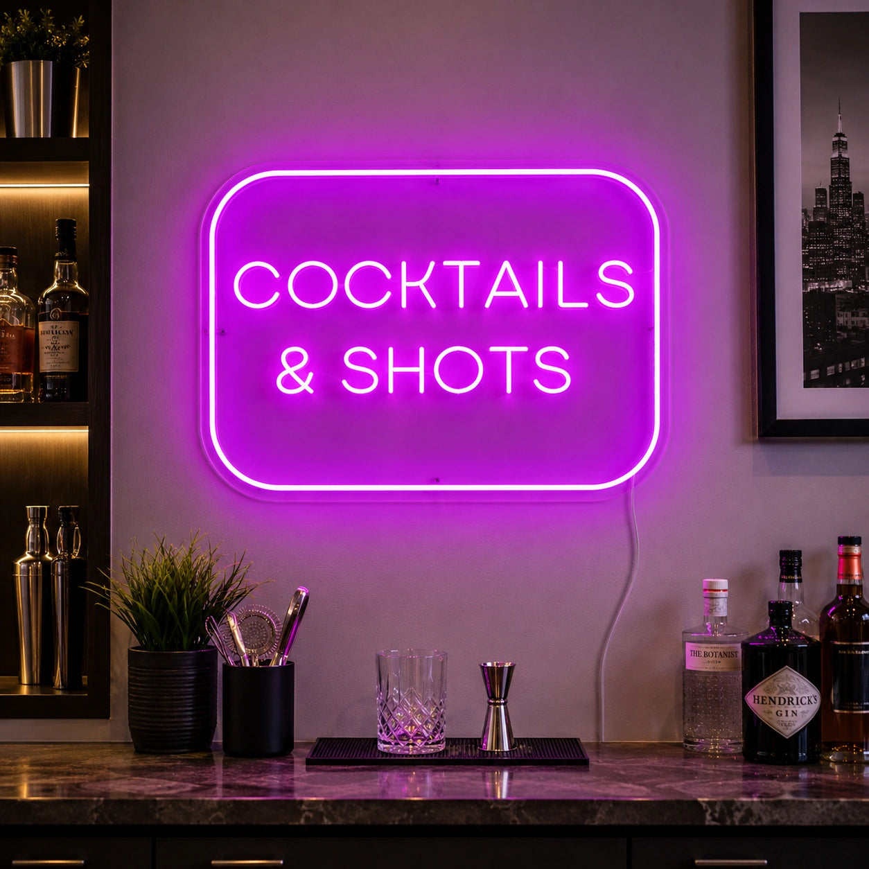 Cocktails And Shots Neon Sign LED Neon Sign high-converting product image