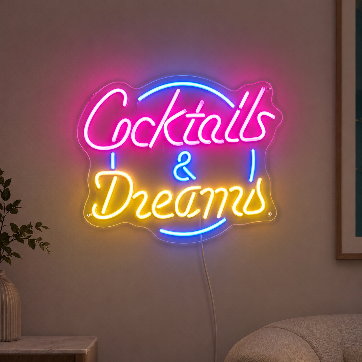 Cocktails Dreams LED Neon Sign main product image