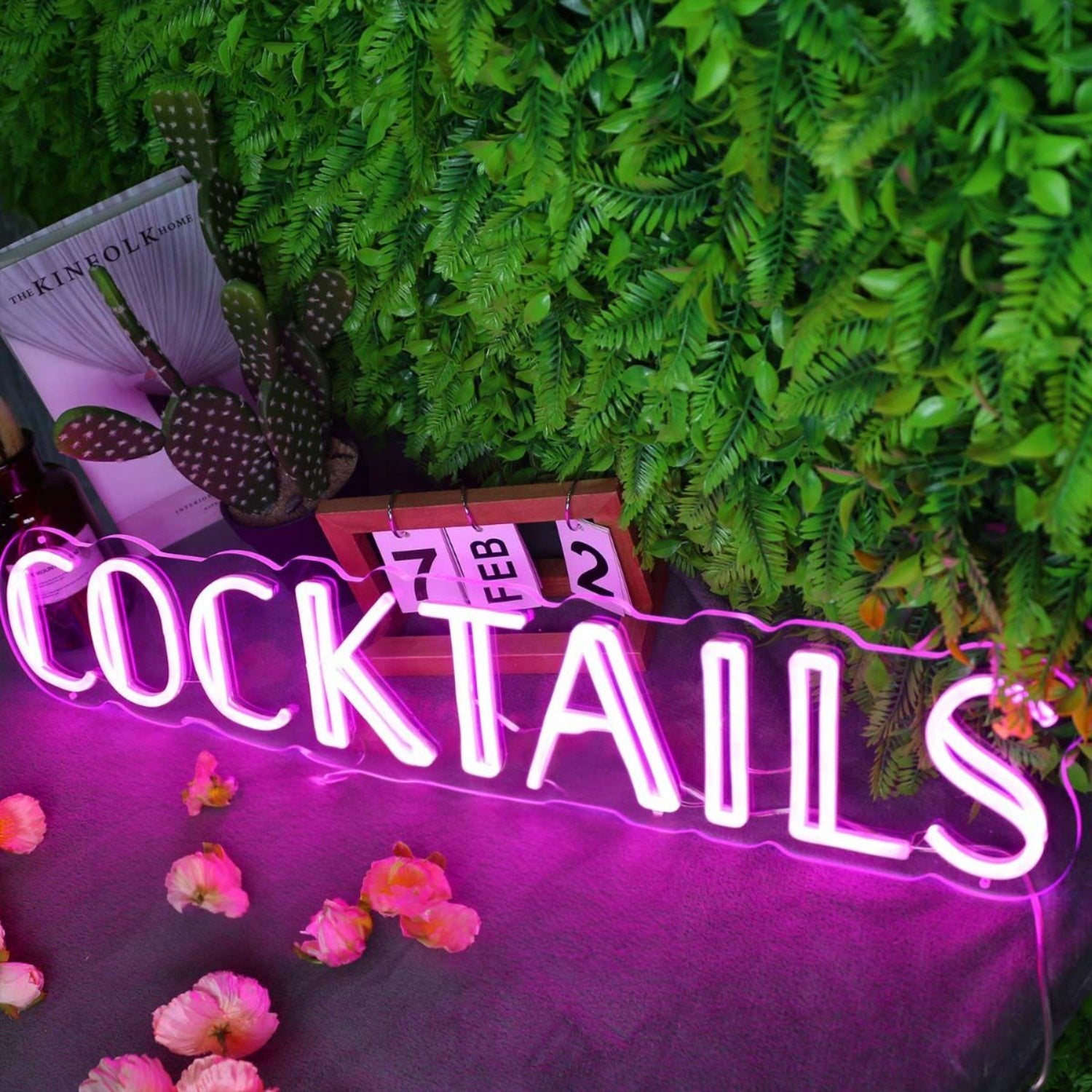 Cocktails Pink Neon Sign For Bars And Social Spaces | Shineneon