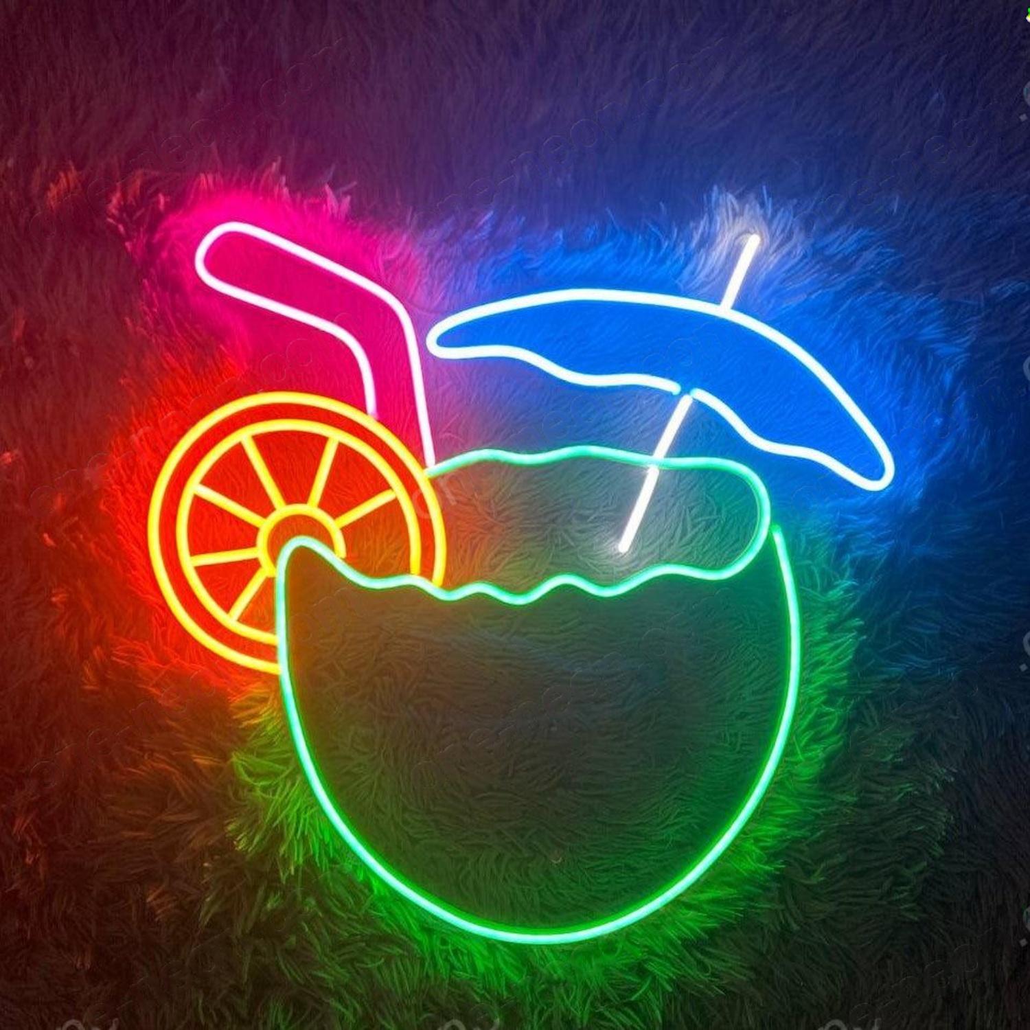 Coconut Drink Tropical Led Neon Sign For Bar Cafe Home Decor | Shineneon