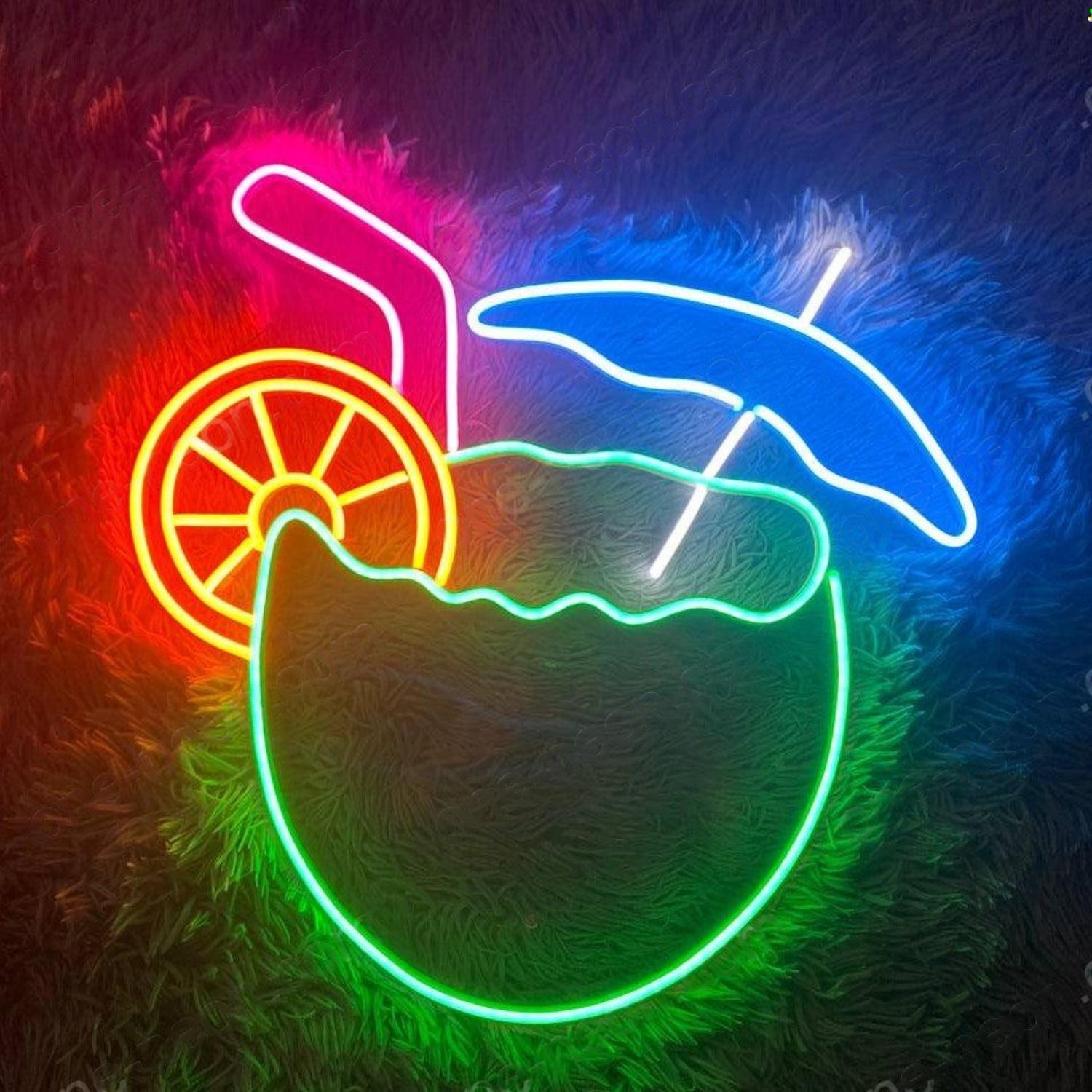 Coconut Drink Tropical Led Neon Sign For Bar Cafe Home Decor | Shineneon