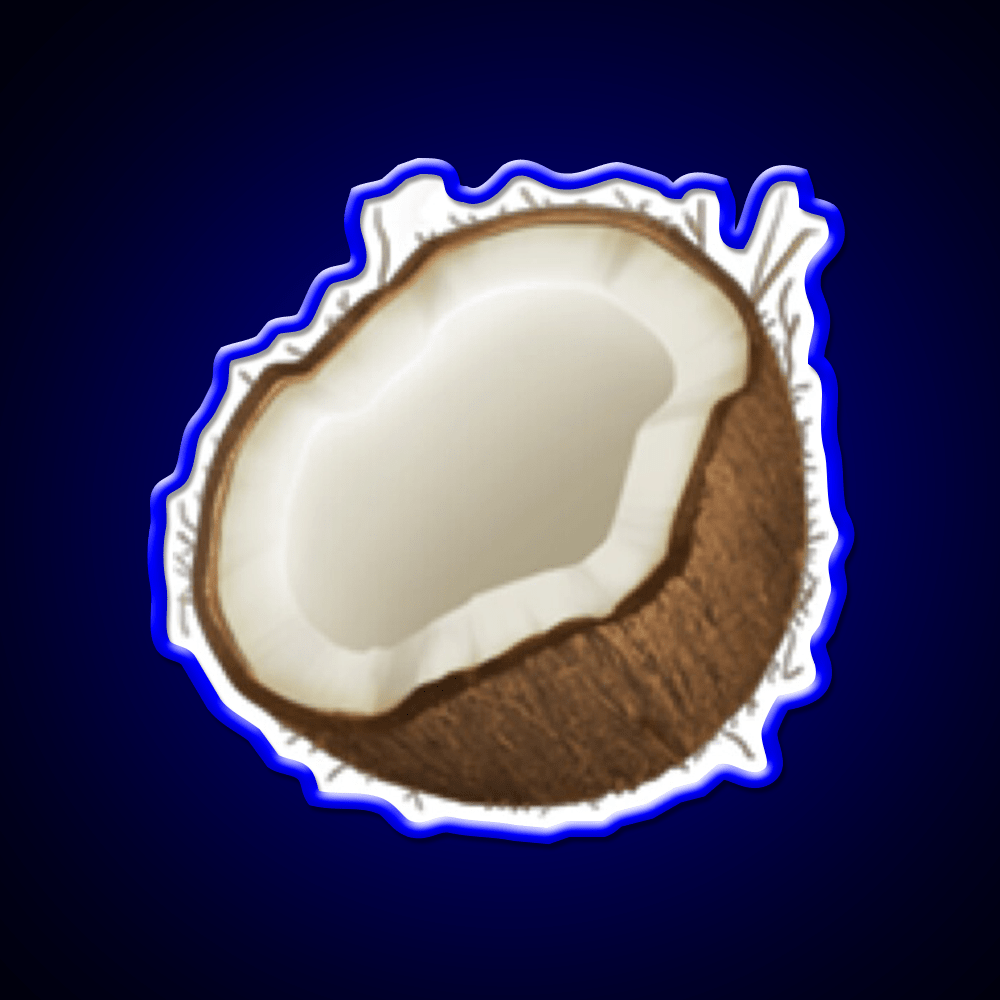 Coconut Emoji Snack Food Led Neon Sign Rgb Color - Shineneon