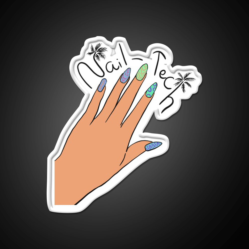 Coconuts Nail Tech Nail Salon Led Neon Sign Rgb Color - Shineneon