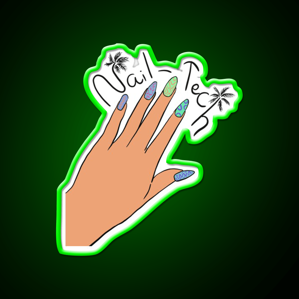 Coconuts Nail Tech Nail Salon Led Neon Sign Rgb Color - Shineneon