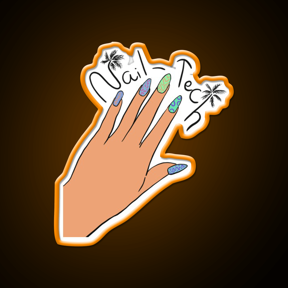 Coconuts Nail Tech Nail Salon Led Neon Sign Rgb Color - Shineneon