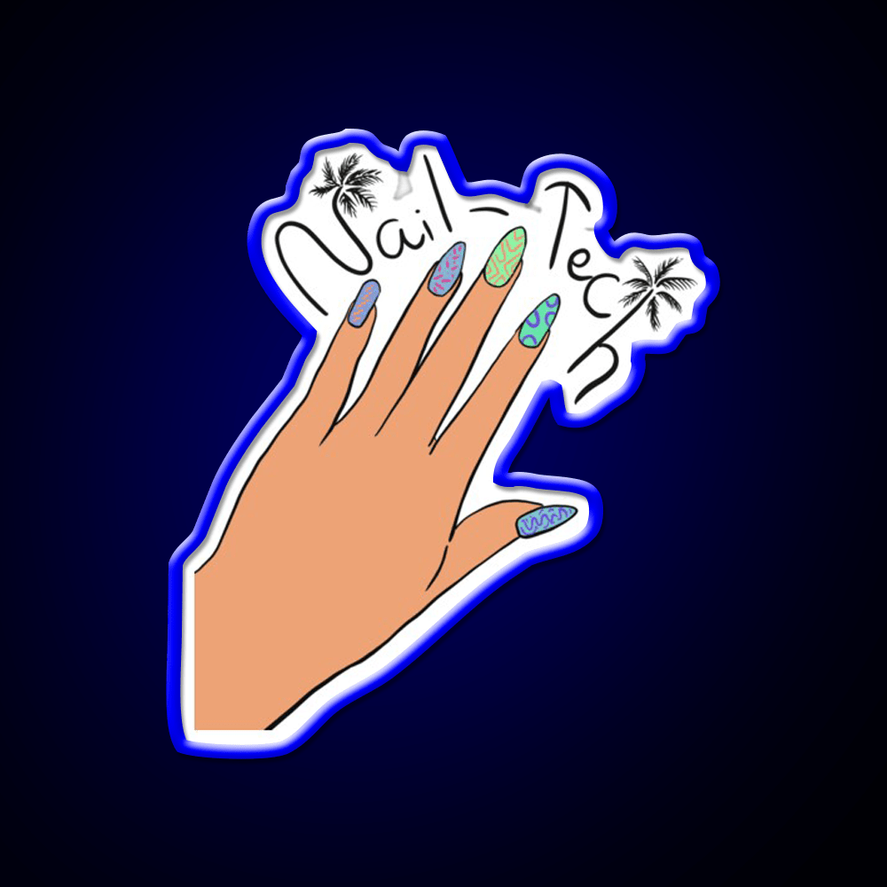 Coconuts Nail Tech Nail Salon Led Neon Sign Rgb Color - Shineneon