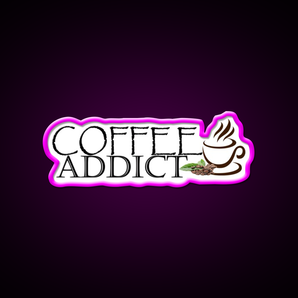 Coffee Addict Cafe Led Neon Sign Espresso Bar Art Rgb Color