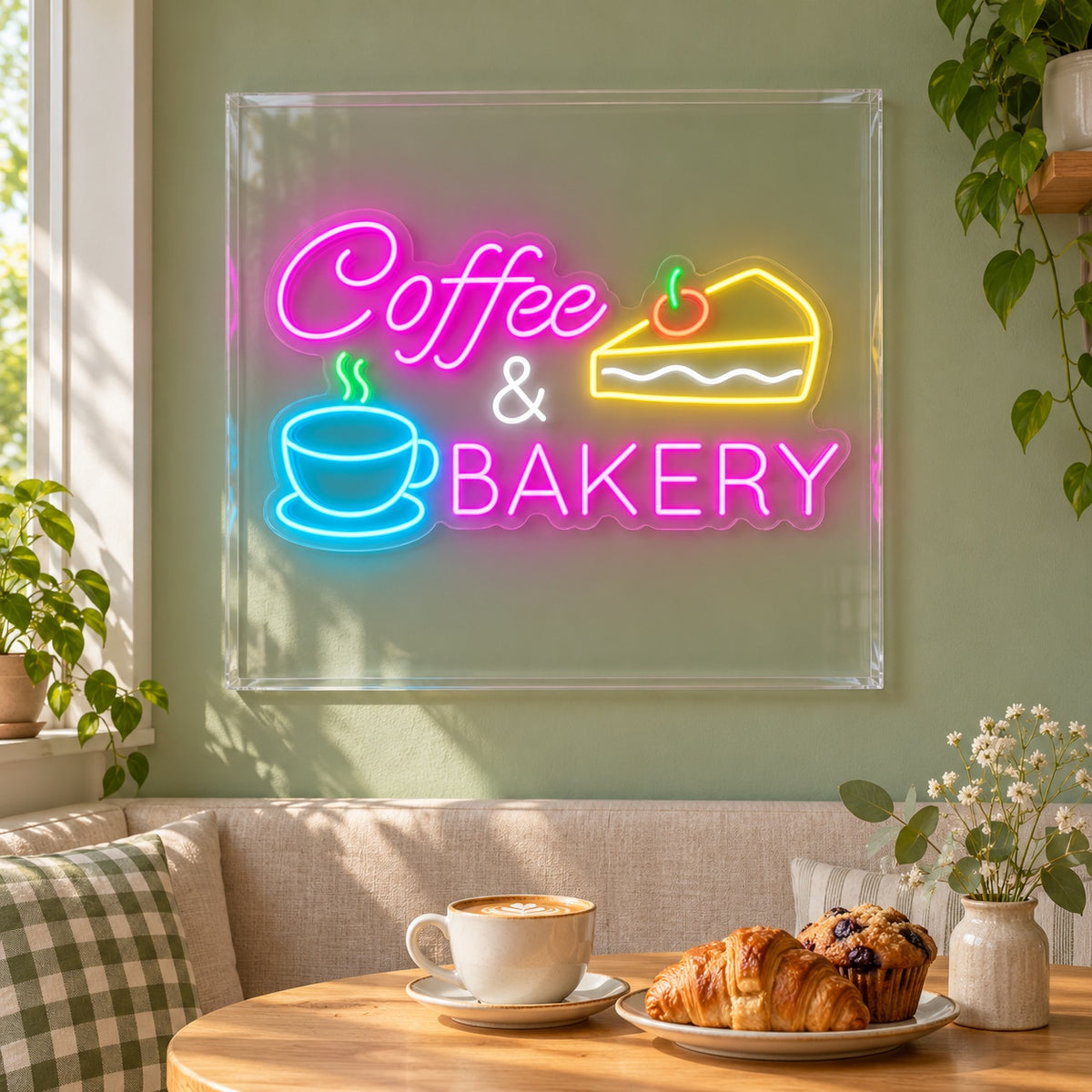 Coffee & Bakery Cup Cake LED Neon Sign - lifestyle view