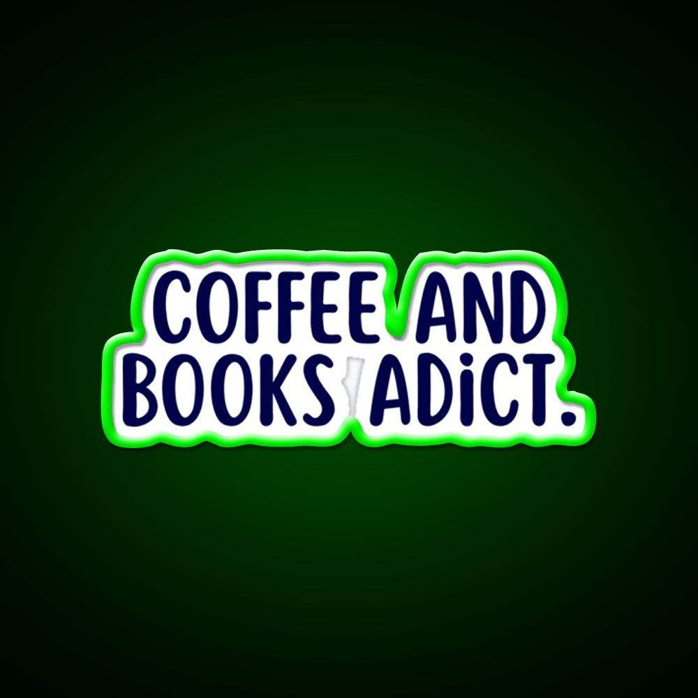 Coffee And Books Adict Cafe Led Neon Sign Espresso Bar Art Rgb Color - Shineneon