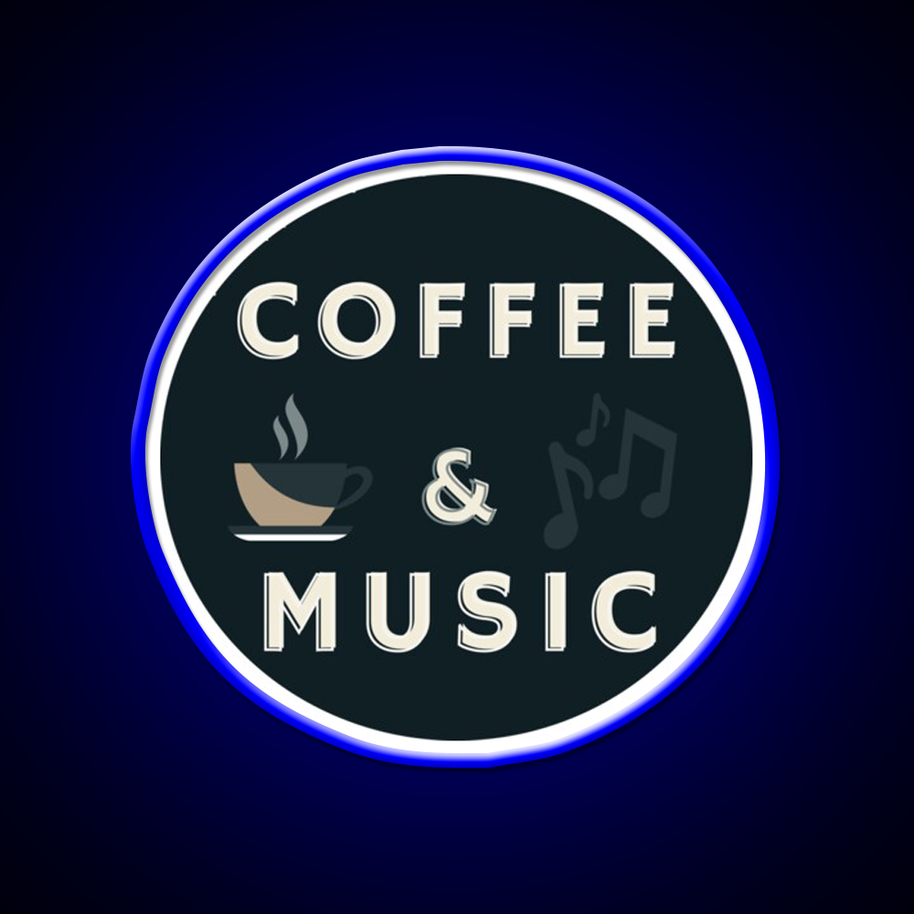 Coffee And Music Cafe Led Neon Sign Espresso Bar Arts Rgb Color