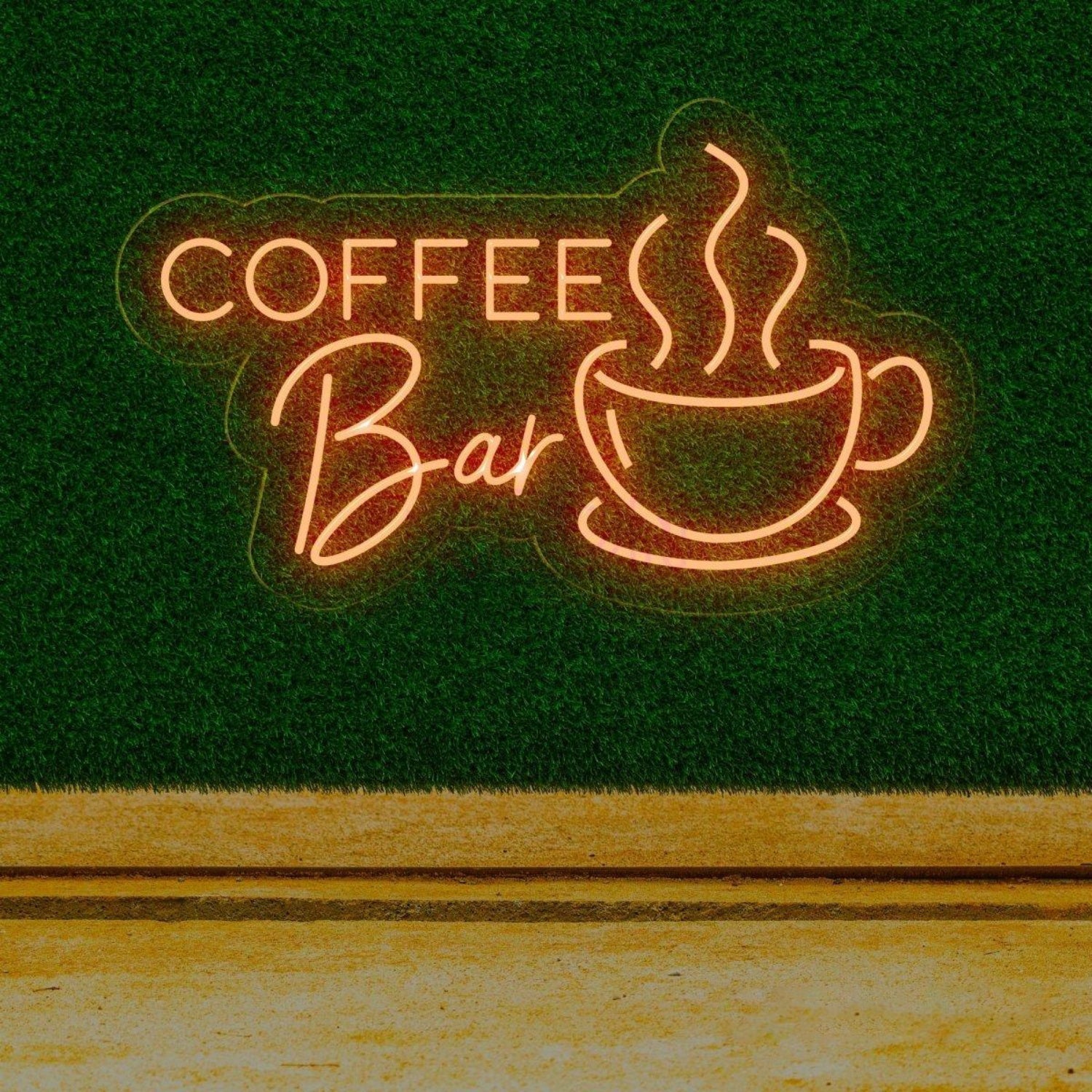 Coffee Bar Blue White Led Neon Sign With Coffee Cup For Cafe Shop Decor | Shineneon