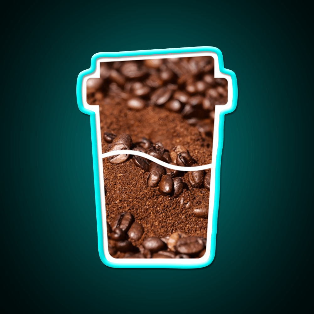Coffee Bean Dream Art In A Coffee Cup Led Neon Sign Espresso Bar Art Rgb Color - Shineneon