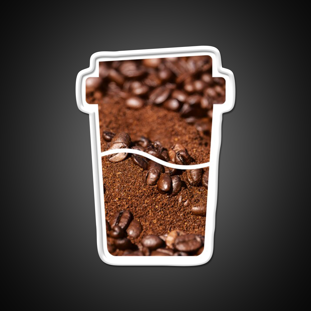 Coffee Bean Dream Art In A Coffee Cup Led Neon Sign Espresso Bar Art Rgb Color