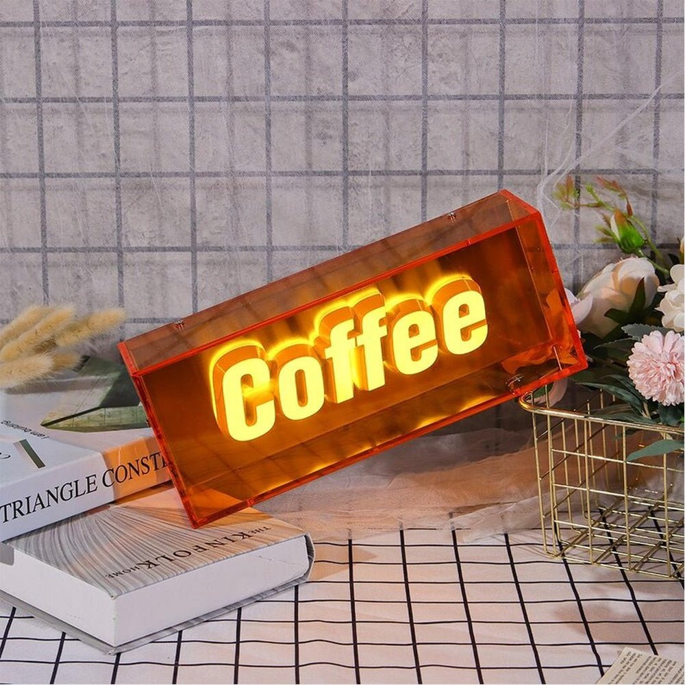 Coffee Box 3D Frontlit And Backlit Channel Letter Led Light Sign - Shineneon