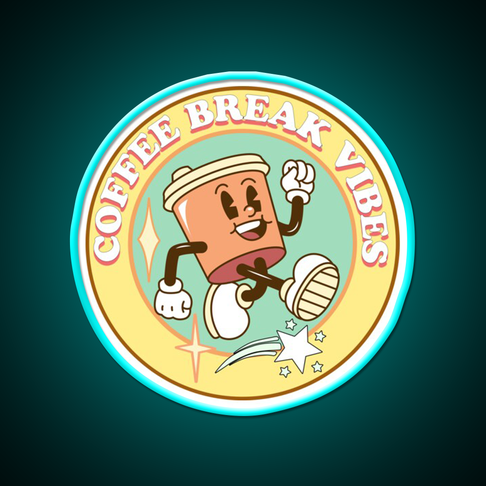 Coffee Break Vibes Cafe Led Neon Sign Espresso Bar Art Rgb Color