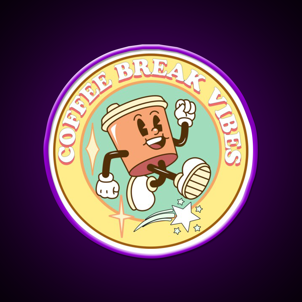 Coffee Break Vibes Cafe Led Neon Sign Espresso Bar Art Rgb Color