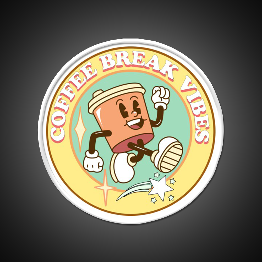 Coffee Break Vibes Cafe Led Neon Sign Espresso Bar Art Rgb Color