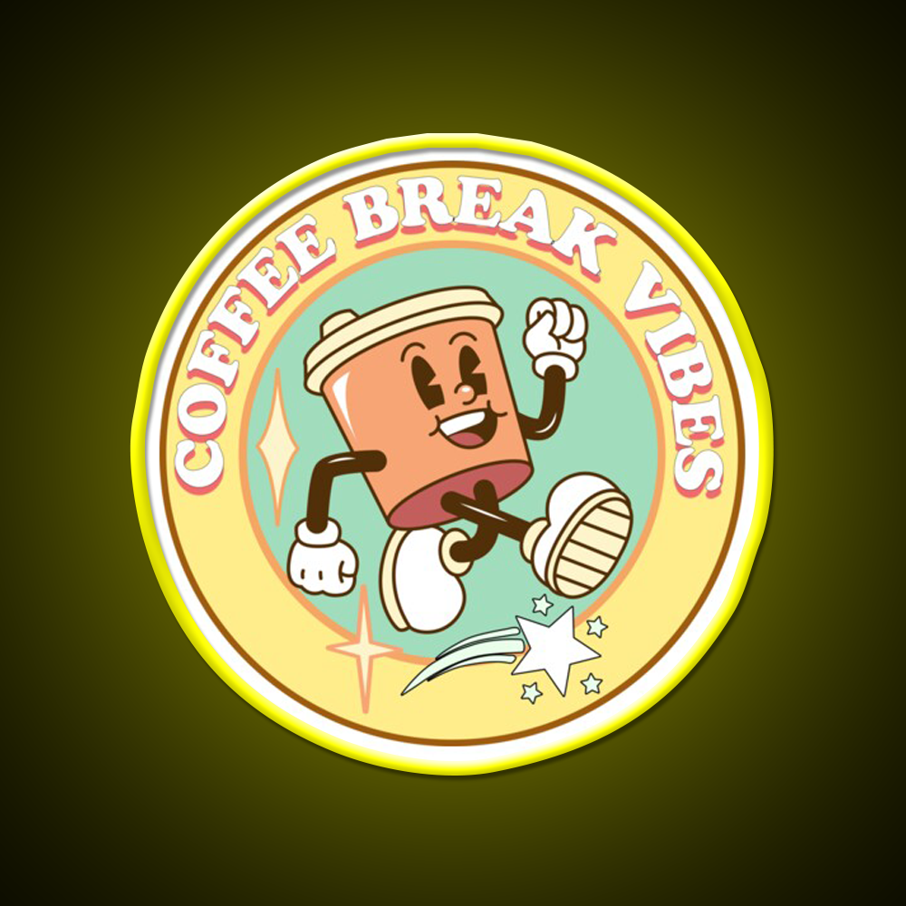 Coffee Break Vibes Cafe Led Neon Sign Espresso Bar Art Rgb Color