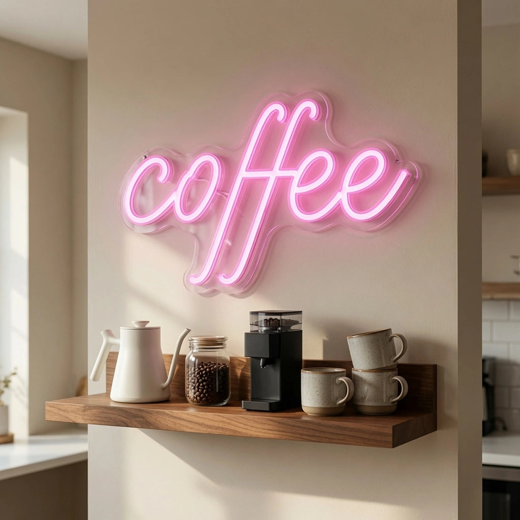 Coffee Business LED Neon Sign - 03 Real Lifestyle Scene