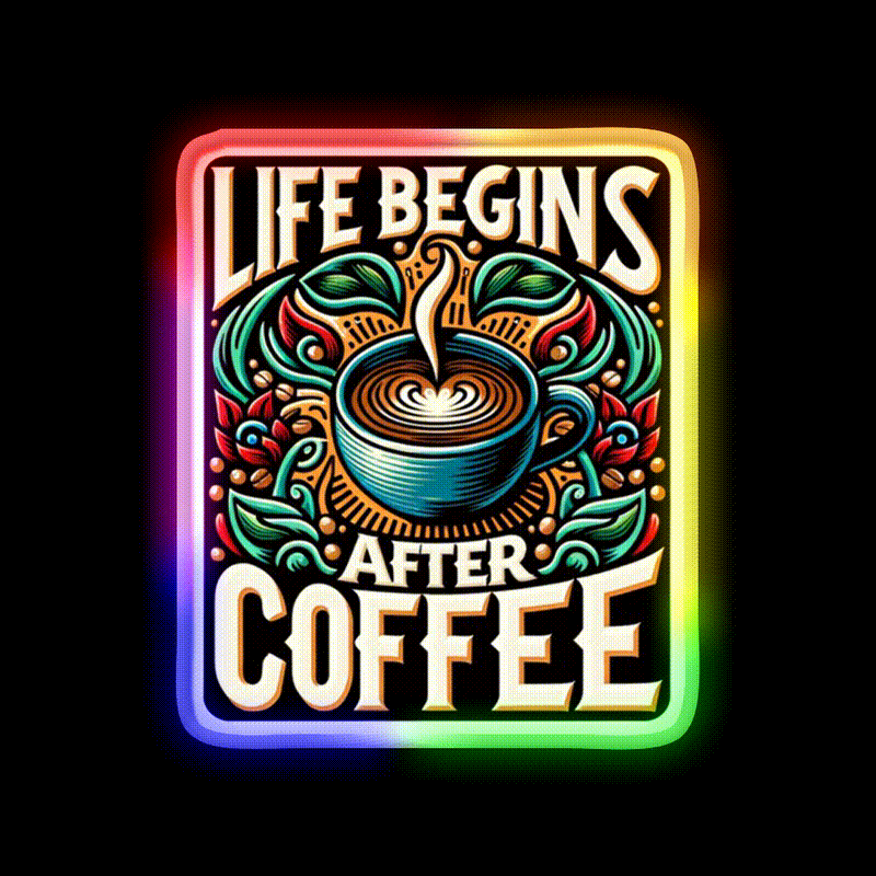 Coffee Cafe Led Neon Sign Espresso Bar Art Bakery Wall Art Rgb Color