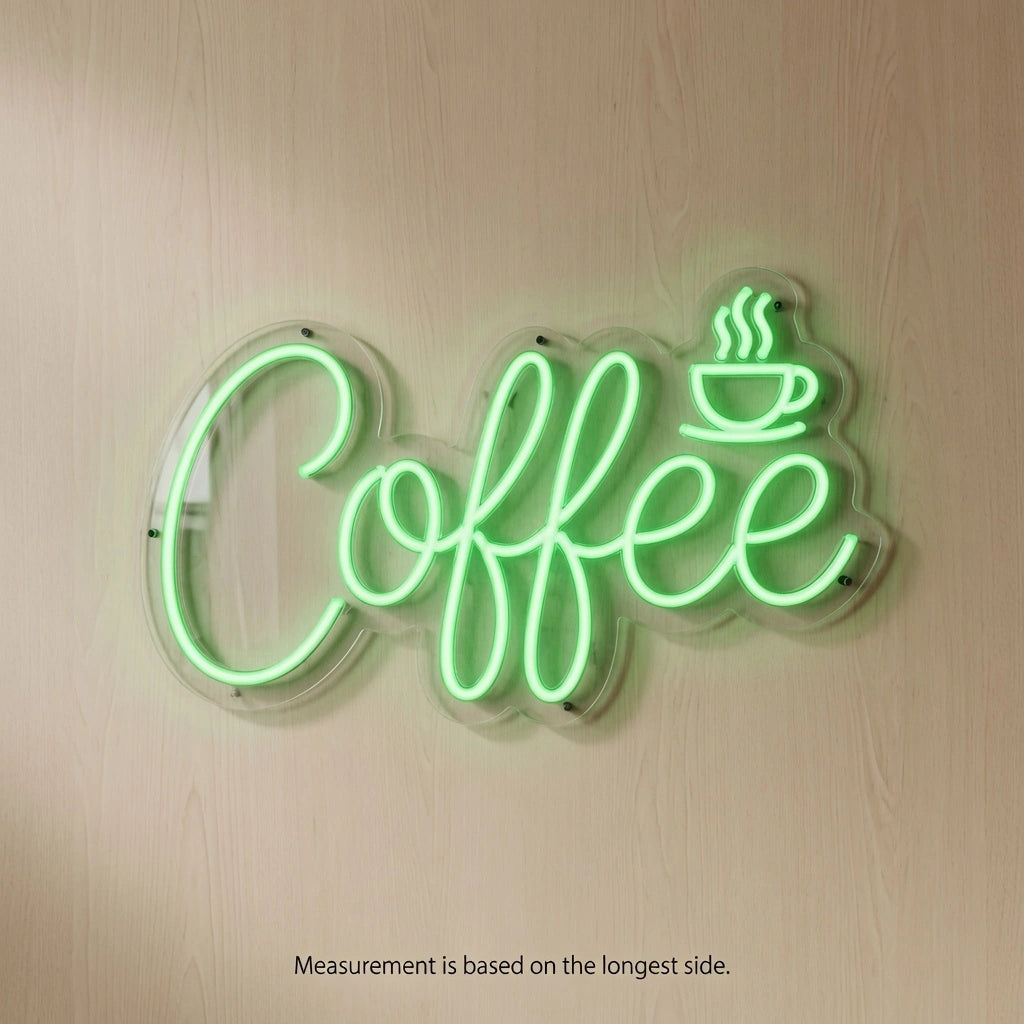 Coffee Coffee Bar Decor LED Neon Sign - 04 Size Image