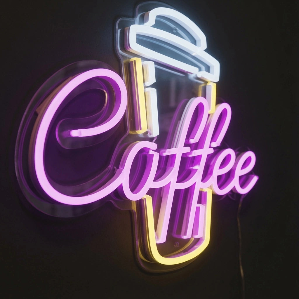 Coffee Commercial Wall Art LED Neon Sign - 01 Original Product Image