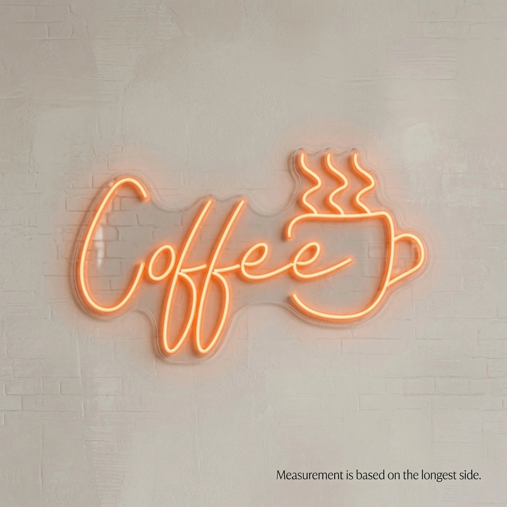 Coffee Commercial Wall Decor LED Neon Sign - 04 Size Image