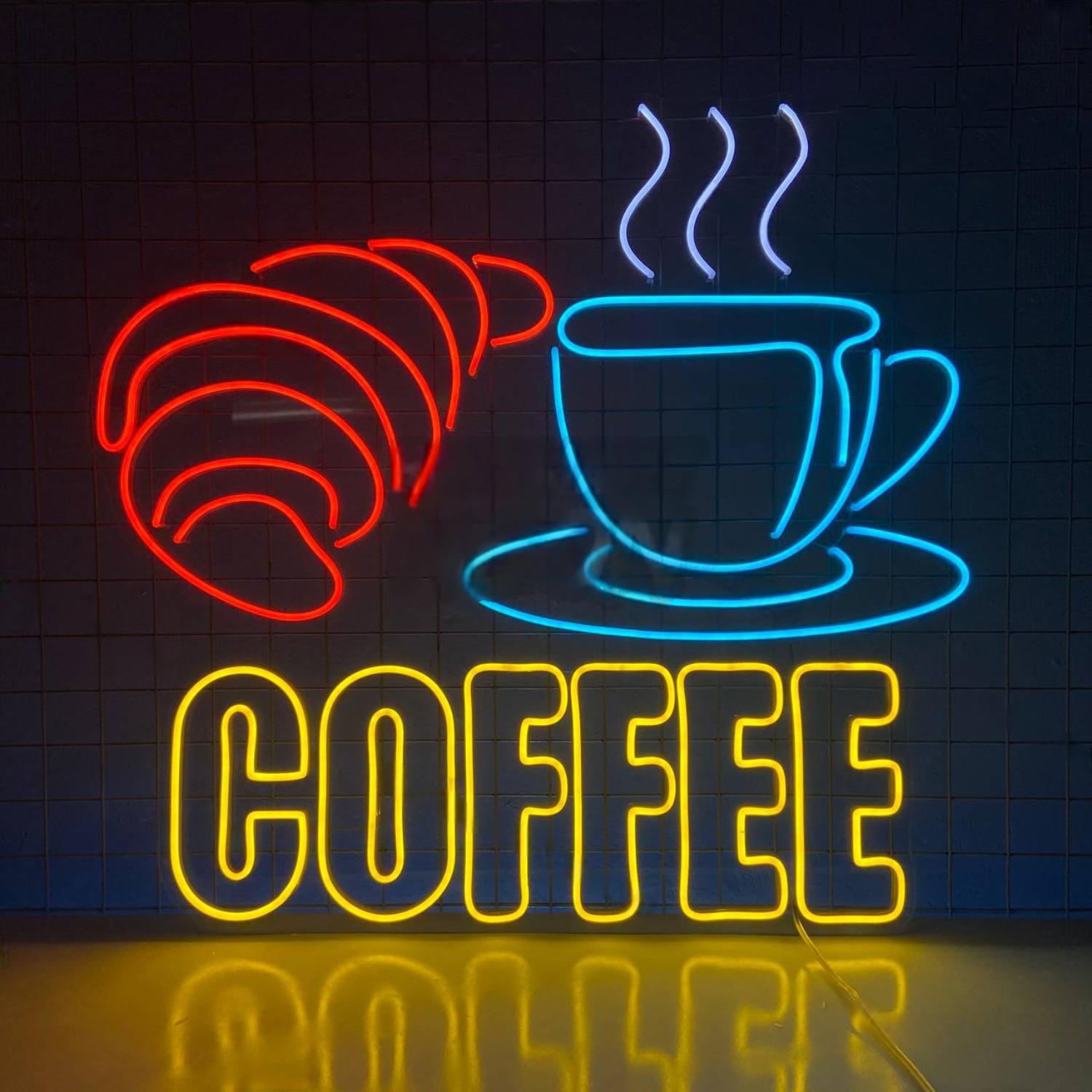 Coffee Croissant Led Neon Sign | Shineneon